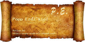 Popp Ezékiel névjegykártya
